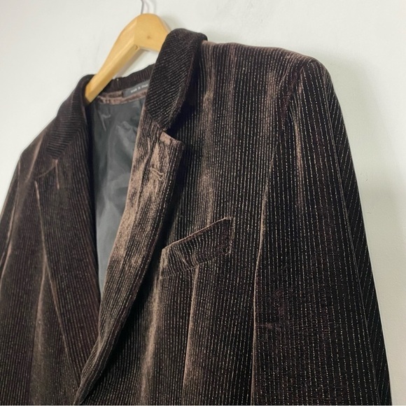 ARMANI COLLEZIONI Velvet Corduroy Dinner Jacket Brown - Picture 5 of 11